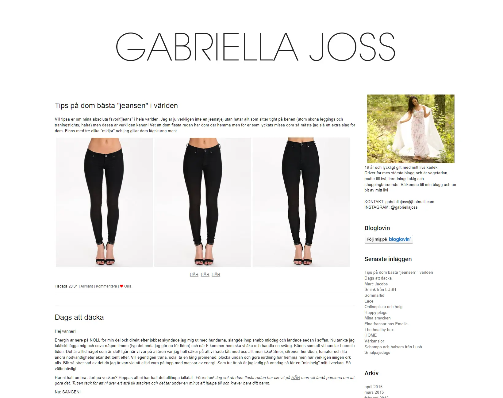 Blog Layout Example